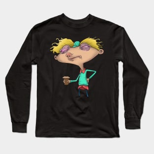 Hey Arnold before coffee Long Sleeve T-Shirt